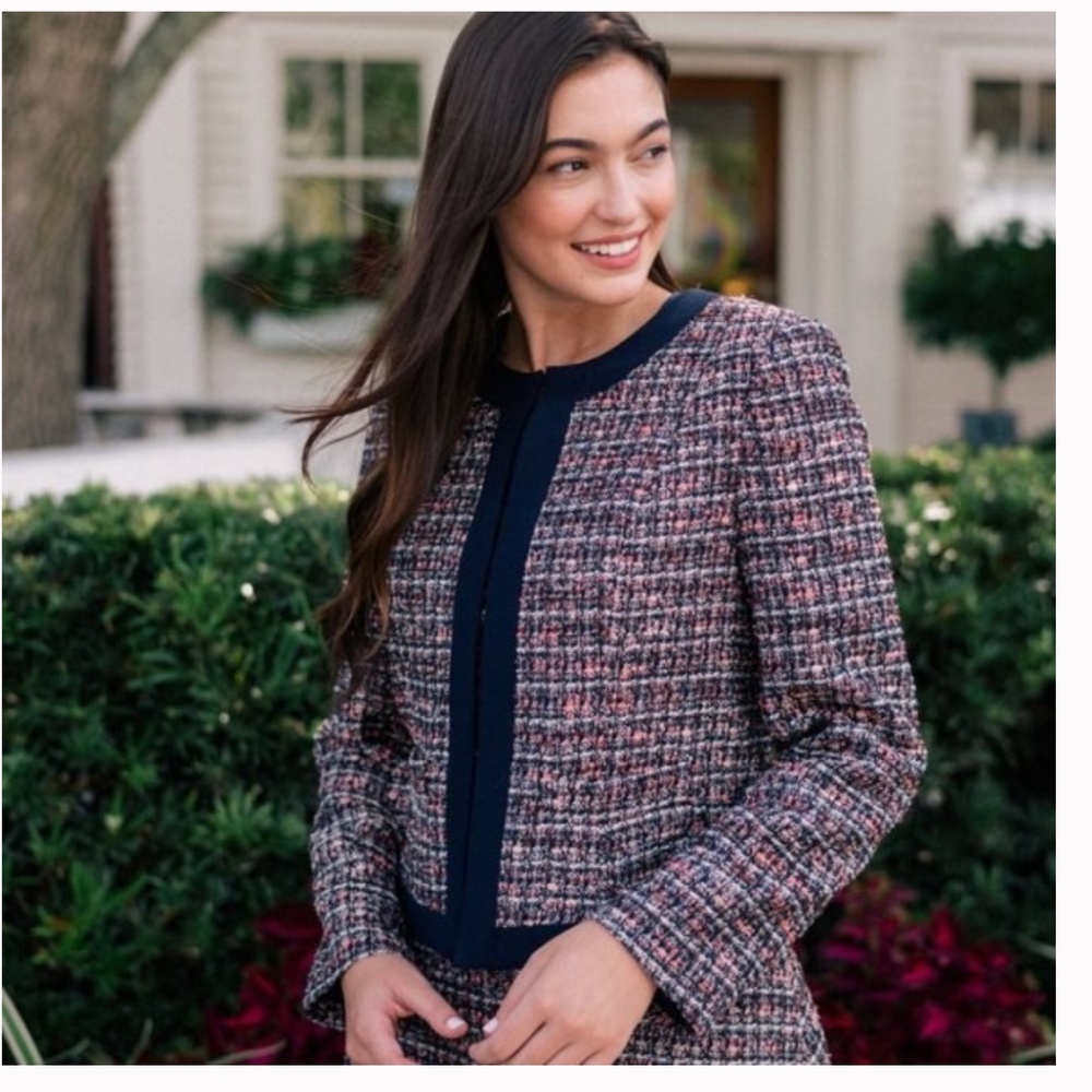 Gal Meets Glam Marley Tweed Multicolor Jacket Size 6